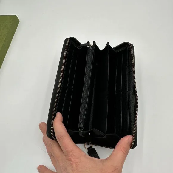 🔥GUCCI ANIMALIER LEATHER ZIP AROUND WALLET  🔥FULL INCLUSION🔥 - Picture 8 of 14